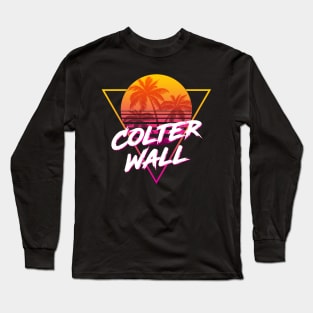 Colter Wall - Proud Name Retro 80s Sunset Aesthetic Design Long Sleeve T-Shirt